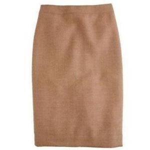 NWOT J crew No 2 pencil skirt 2p camel